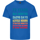 72nd Birthday 72 Year Old Mens Cotton T-Shirt Tee Top Royal Blue