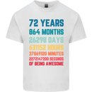 72nd Birthday 72 Year Old Mens Cotton T-Shirt Tee Top White
