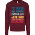 72nd Birthday 72 Year Old Mens Sweatshirt Jumper Maroon