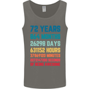 72nd Birthday 72 Year Old Mens Vest Tank Top Charcoal
