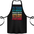 73rd Birthday 73 Year Old Cotton Apron 100% Organic Black