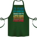 73rd Birthday 73 Year Old Cotton Apron 100% Organic Forest Green