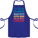 73rd Birthday 73 Year Old Cotton Apron 100% Organic Royal Blue
