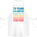 73rd Birthday 73 Year Old Cotton Apron 100% Organic White