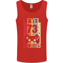 73rd Birthday 73 Year Old Level Up Gamming Mens Vest Tank Top Red