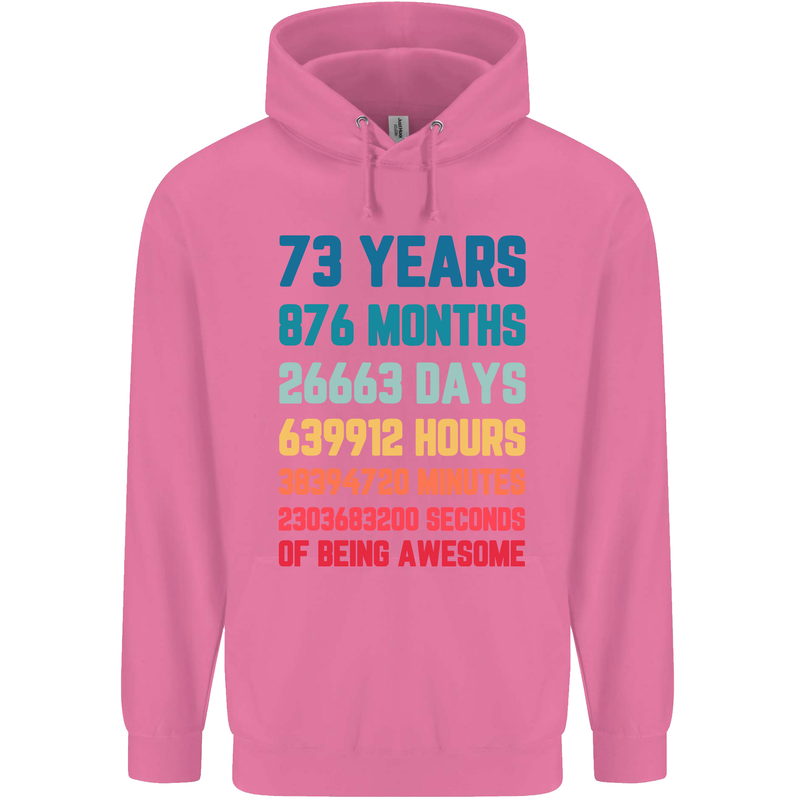73rd Birthday 73 Year Old Mens 80% Cotton Hoodie Azelea
