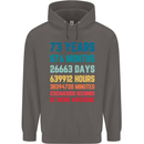 73rd Birthday 73 Year Old Mens 80% Cotton Hoodie Charcoal