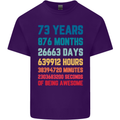73rd Birthday 73 Year Old Mens Cotton T-Shirt Tee Top Purple