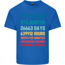73rd Birthday 73 Year Old Mens Cotton T-Shirt Tee Top Royal Blue