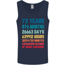 73rd Birthday 73 Year Old Mens Vest Tank Top Navy Blue