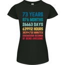 73rd Birthday 73 Year Old Womens Petite Cut T-Shirt Black