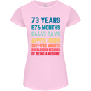 73rd Birthday 73 Year Old Womens Petite Cut T-Shirt Light Pink