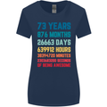 73rd Birthday 73 Year Old Womens Wider Cut T-Shirt Navy Blue
