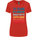 73rd Birthday 73 Year Old Womens Wider Cut T-Shirt Red