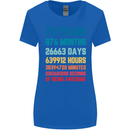 73rd Birthday 73 Year Old Womens Wider Cut T-Shirt Royal Blue