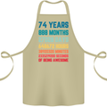 74th Birthday 74 Year Old Cotton Apron 100% Organic Khaki