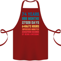74th Birthday 74 Year Old Cotton Apron 100% Organic Maroon