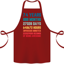 74th Birthday 74 Year Old Cotton Apron 100% Organic Maroon