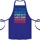 74th Birthday 74 Year Old Cotton Apron 100% Organic Royal Blue