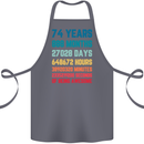74th Birthday 74 Year Old Cotton Apron 100% Organic Steel