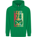 74th Birthday 74 Year Old Level Up Gamming Mens 80% Cotton Hoodie Irish Green