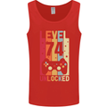 74th Birthday 74 Year Old Level Up Gamming Mens Vest Tank Top Red