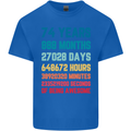 74th Birthday 74 Year Old Mens Cotton T-Shirt Tee Top Royal Blue