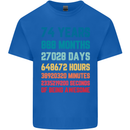 74th Birthday 74 Year Old Mens Cotton T-Shirt Tee Top Royal Blue