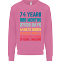 74th Birthday 74 Year Old Mens Sweatshirt Jumper Azalea