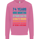74th Birthday 74 Year Old Mens Sweatshirt Jumper Azalea