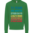 74th Birthday 74 Year Old Mens Sweatshirt Jumper Irish Green