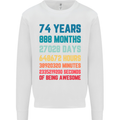 74th Birthday 74 Year Old Mens Sweatshirt Jumper White