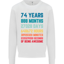 74th Birthday 74 Year Old Mens Sweatshirt Jumper White