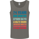 74th Birthday 74 Year Old Mens Vest Tank Top Charcoal