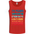 74th Birthday 74 Year Old Mens Vest Tank Top Red