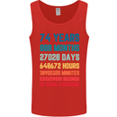 74th Birthday 74 Year Old Mens Vest Tank Top Red