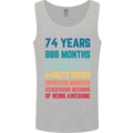 74th Birthday 74 Year Old Mens Vest Tank Top Sports Grey