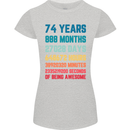 74th Birthday 74 Year Old Womens Petite Cut T-Shirt Sports Grey