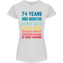74th Birthday 74 Year Old Womens Petite Cut T-Shirt White