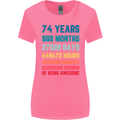 74th Birthday 74 Year Old Womens Wider Cut T-Shirt Azalea