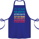 75th Birthday 75 Year Old Cotton Apron 100% Organic Royal Blue