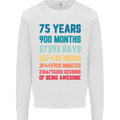 75th Birthday 75 Year Old Mens Sweatshirt Jumper White