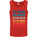 75th Birthday 75 Year Old Mens Vest Tank Top Red
