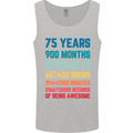 75th Birthday 75 Year Old Mens Vest Tank Top Sports Grey