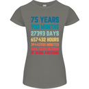 75th Birthday 75 Year Old Womens Petite Cut T-Shirt Charcoal