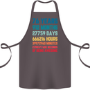 76th Birthday 76 Year Old Cotton Apron 100% Organic Dark Grey