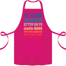 76th Birthday 76 Year Old Cotton Apron 100% Organic Pink