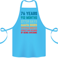 76th Birthday 76 Year Old Cotton Apron 100% Organic Turquoise