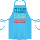 76th Birthday 76 Year Old Cotton Apron 100% Organic Turquoise