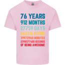 76th Birthday 76 Year Old Mens Cotton T-Shirt Tee Top Light Pink